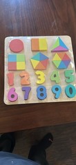 Wooden Puzzle Baby Toddler 0-9 Numbers