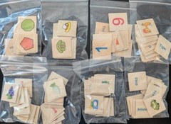 Montessori Kids Category Sorting Toy Wooden Numbers Shapes Vehicles Food Animals