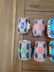 Melissa & Doug Baby Lot Of 7 Take Along Town Soft Cars Rattle Crinkle Squeak Toy