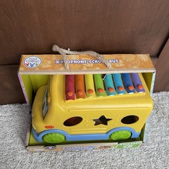 NIB Toddler Xylophone School Bus 9 Pieces, Bus Sorter Accessories