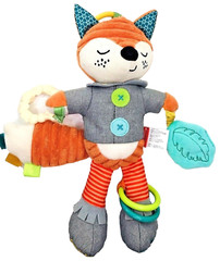 Infantino GaGa Playtime Pal Fox Activity 11″ Plush Toy Rattle Crinkle Teether