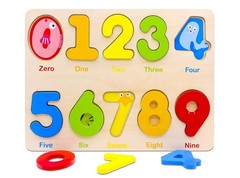 Wooden Preschool Learning Number Puzzles for Kids Age 2-4, Educational Toys