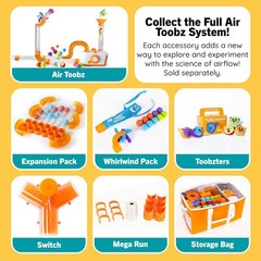 Fat Brain Toys The Original Air Toobz, Air-Powered STEM Building Toys for Kids &