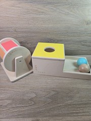 Lovevery Spinning Rainbow Color Wheel & Ball Drop Montessori Toy Lot