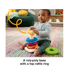 Multicolor Sensory Rock A Stack Toy for Babies Classic Roly Poly Stacking Fun