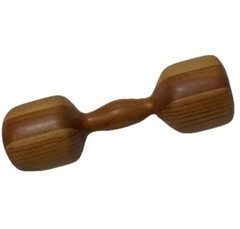 Heirloom Artisan 5” Handmade Wood Baby Rattle Barbell Shape High Quality Unique