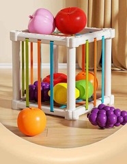 Baby Montessori Shape Sorter Cube Rainbow Colorful Blocks Educational Game Toy