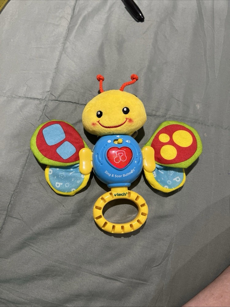 Vtech Sing & Soar Butterfly Baby Toy Teaches Shapes, Numbers, Sounds, Grasping