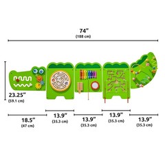 Crocodile Activity Wall Panels – Ages 18m+ – Montessori Sensory Toy – 8 Activ…