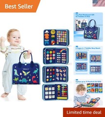 Toddler Learning Busy Board – Fun Dinosaur Activities for Skills Development