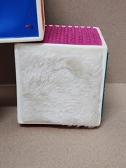 Kaplan Learning Soft Blocks Set of 3 Textures Baby Toy Square Shapes Multicolor