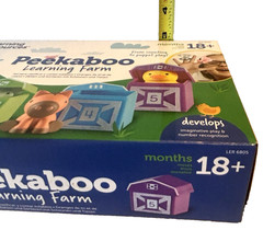 New-Learning Resources Peekaboo Farm Animals Counting Barns Finger Puppets Toys
