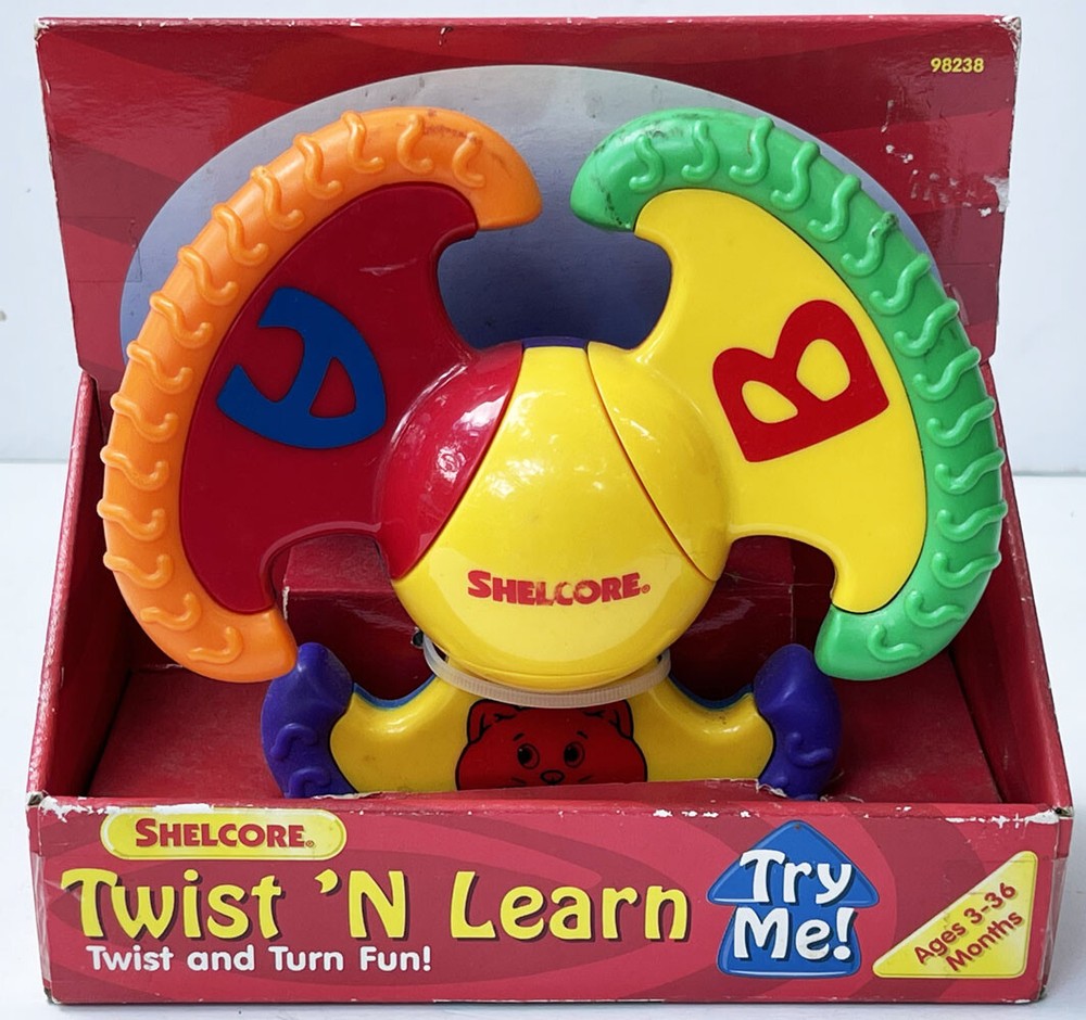 Shelcore TWIST ‘N LEARN for 3-36 mos with soft teethable edges letters animals