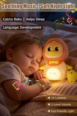 Baby Toys 6-12 Months Set of 4 Magnetic Ducks Family, Tummy Time Toys with Music