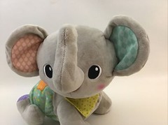 Vtech Explore And Crawl Gray Plush Elephant Sounds Baby Interactive Toy VIDEO