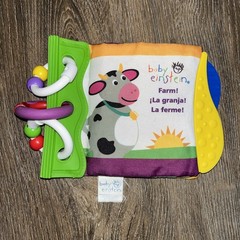 Baby Einstein Farm Teether Sensory Book 4×6 Fun Educational 3 Languages L1