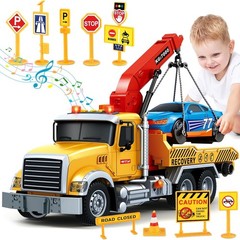 Kids Toys for 3 4 5 6 7 Years Old Boys, 15″ Large Tow Truck Toy, Friction Powere