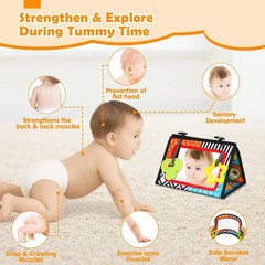 High-Contrast Tummy Time Sensory Set–Developmental Gift for Newborn-2DAY FREE DE