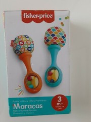 Fisher-Price Rattle ‘n Rock Maracas, Blue/Orange – 2 Count (Pack of 1)