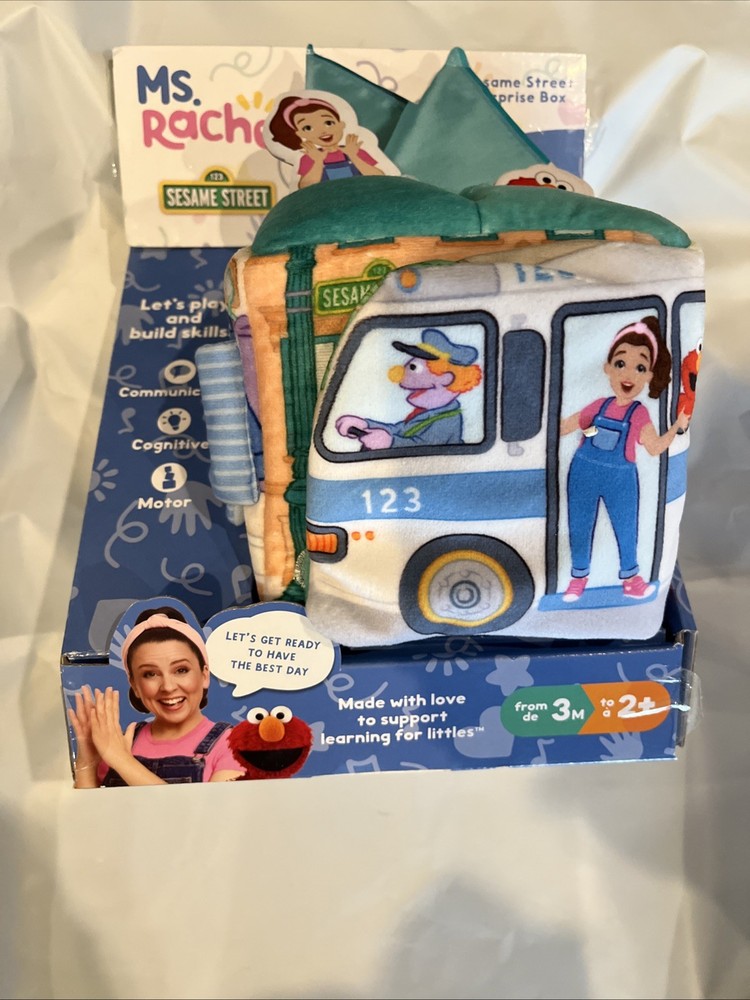 NEW Ms. Rachel Sesame Street Surprise Learning Box with Ms. Rachel & Elmo Plush