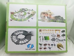 241Pcs Dinosaur Track, Skull Tunnel with Smoke, Light & Sound, Flexible Track