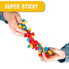 StickiKubes, Mini Stacking Cubes that Stick to Anything, Non Toxic Kid Safe S…