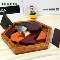 Educational Wooden Geometric Jigsaw Puzzle – Brain Teaser Toy for Kids & Toddler