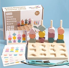 Montessori Wooden Object Permanence Box Drop Toy Fine Motor Skills Baby 6-12M
