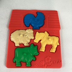 Rainbow Shape Sorter Eggs Counting Numbers Colors Vintage Evenflo Puzzle Lot