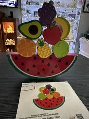 Educational 3D 8 Piece Wood Fruit Balancing Stacking Block Puzzle/Game