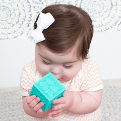 Infant Squeeze Stack Blocks 8pc Sensory Textured Educational Baby Toy Shapes
