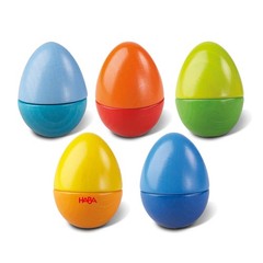 Fun with Sounds Wooden Eggs – 5 Acoustic Sounds, Made in Germany, Musical Ins…