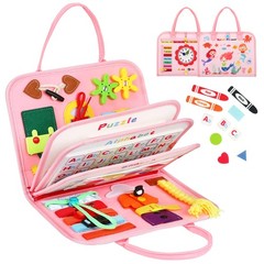 8 in 1 Busy Board for 1 Years Old, Montessori Toy Busy Book for Toddlers 1-3 …