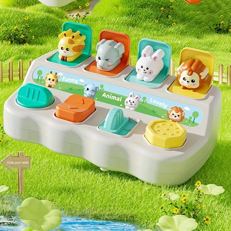 Pop Up Animal Learning Box Toy Kids Gift