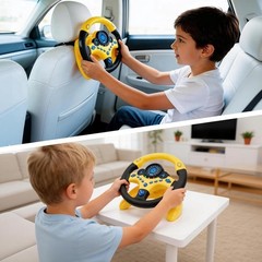 Pretend Driving Simulator Toy for Kids Toddlers Yellow