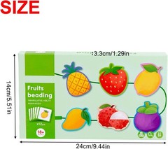 Wooden Threading Stringing Toys for 3+ Years Old Boys and Girls CSJM-02 (Fruits)