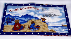 Handmade Yankee Doodle Song Book Fabric Teacher’s Pet Books Read USA Cloth VTG
