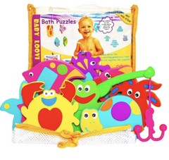 Foam Bath Toys – Non-Toxic Early Learning Toy – Foam Geometric Shapes/Animals