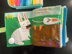 Lovevery Soft Sensory Tactile Book + Silicon Small Book Toy Folder With Pictures