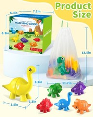 26PCS Dinosaur Alphabet Learning Toys for Toddlers Kids 3-5, Montessori Educatio
