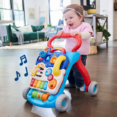 Sit-to-Stand Learning Walker with Frustration-Free Packaging, Blue