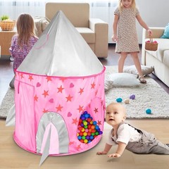 Kids Play Tent w/ Big Ball Pit for Babies, Play Tunnel for Toddlers &Pop Up Tent