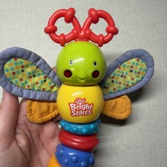 Bright Starts Twisty Bug dragonfly butterfly take along baby toy rattle lights