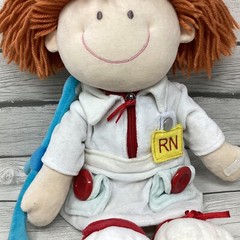 Russ Berrie Regina RN Activity Doll Learning Teaching Zip Button Tie Snap