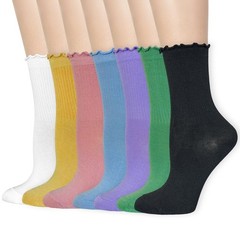 Women’s Ruffle Socks Lace Cotton Casual Crew Ultra Thin Lettuce Frilly Ankle …