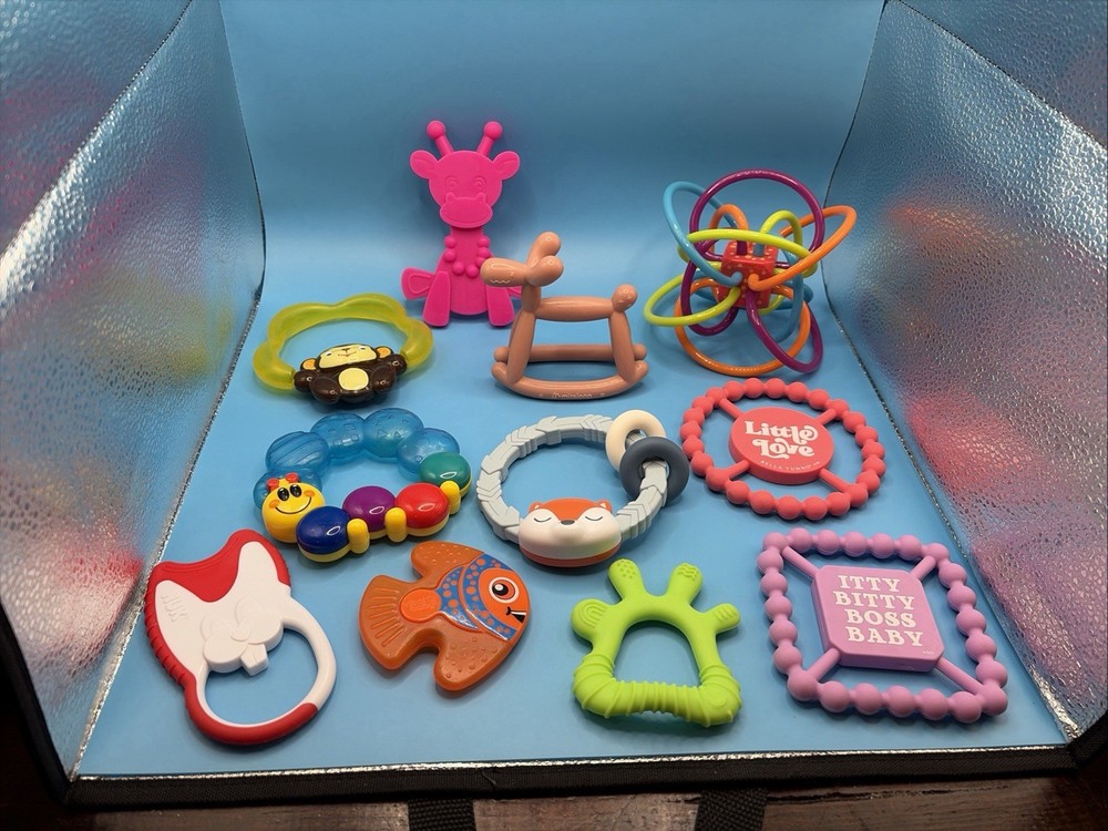 Baby Teether Lot 12pcs Bella Tunno Itzy Ritzy NUK Manhattan Toy Infant Sensory
