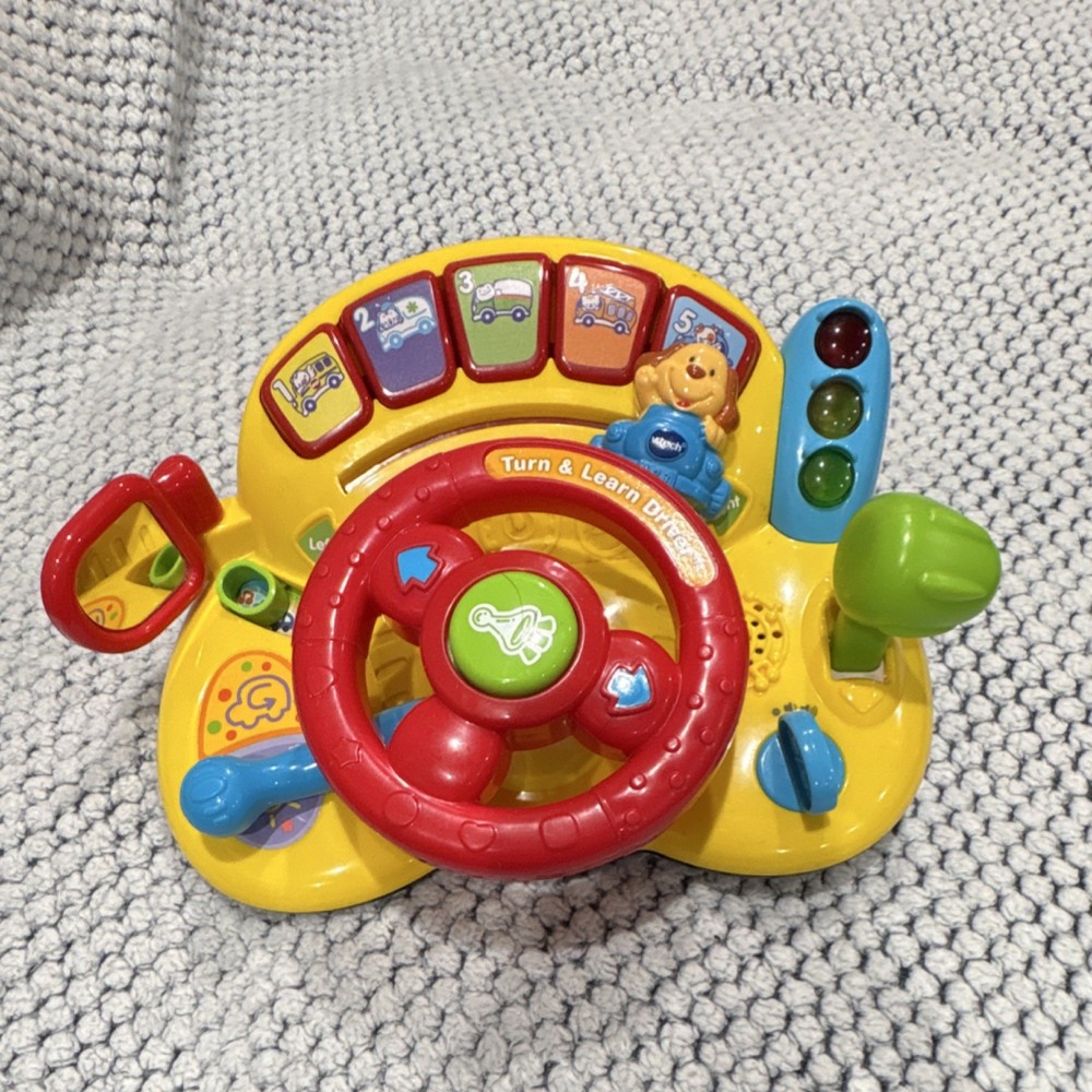 VTech Turn & Learn Driver Steering Wheel Activity Toy Lights Multicolor 6-36M