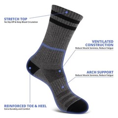 COOVAN 6 Pairs Mens Crew Socks Work Cotton Athletic Running Thin Socks Casual…