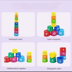 Toy Early Educational Game for Baby Puzzle Train board games Folding Cup Mental