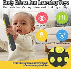 Baby Remote Control Toy Infant Educational Musical Toy Light Sound Multilingual